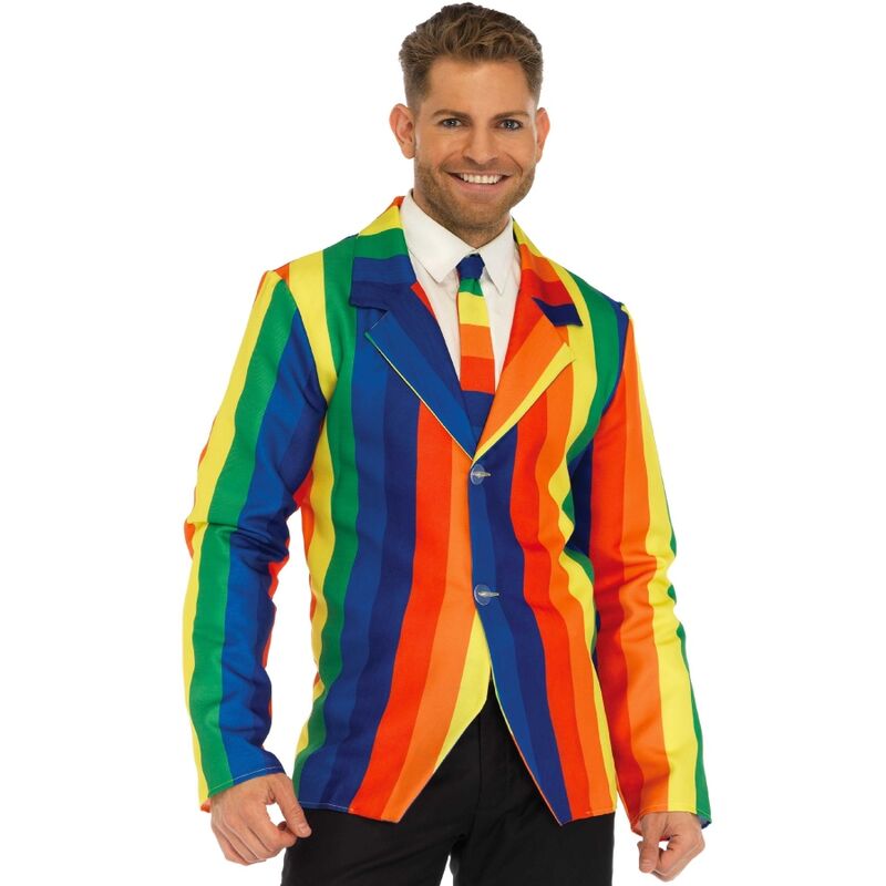 LEG AVENUE - BLAZER SUIT + RAINBOW TIE S