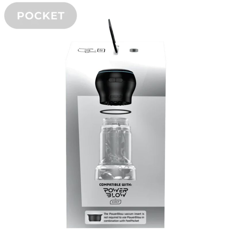 KIIROO - FEEL POCKET STROKER CRYSTAL POR KIIROO TRANSPARENTE