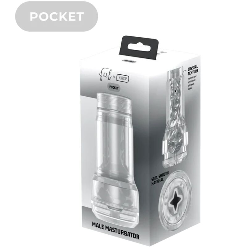 KIIROO - FEEL POCKET STROKER CRYSTAL POR KIIROO TRANSPARENTE