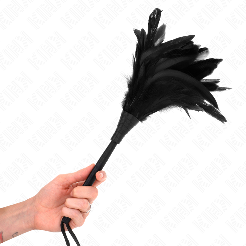 KINK - BLACK MAID HORN TICKLE CHICKEN FEATHERS 36 CM