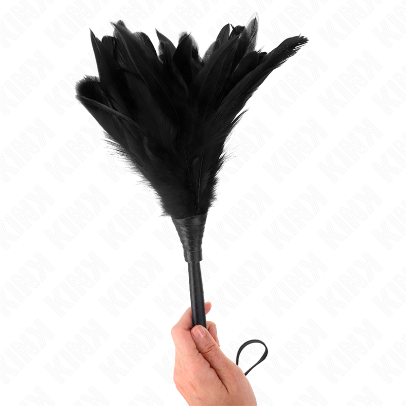 KINK - BLACK MAID HORN TICKLE CHICKEN FEATHERS 36 CM