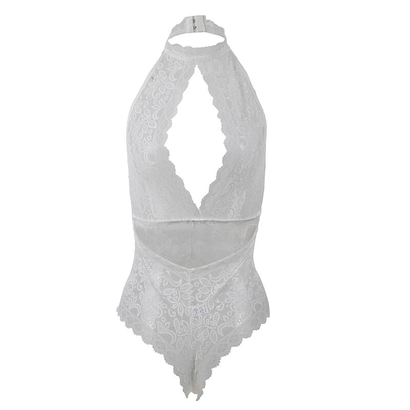 SUBBLIME - 953867 WHITE LACE BODYSUIT L/XL