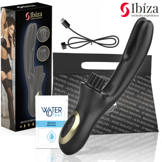 IBIZA - VIBRADOR HI-TECH RABITT BRUSHING MULTI CELDAS CLITORIALES Y DOBLE WAVE