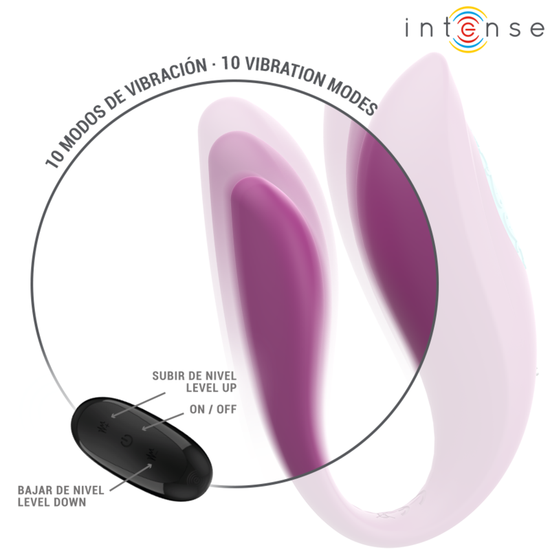 INTENSE - ANNIE ESTIMULADOR & VIBRADOR FORMA DE U MORADO CONTROL REMOTO