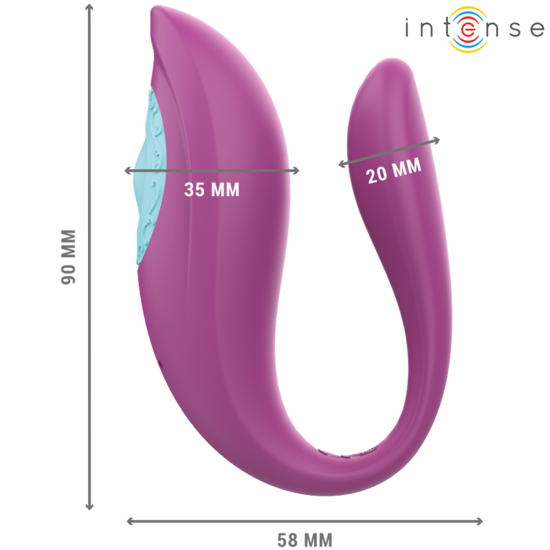 INTENSO - ANNIE ESTIMULADOR EM FORMA DE U E VIBRADOR ROXO CONTROLE REMOTO