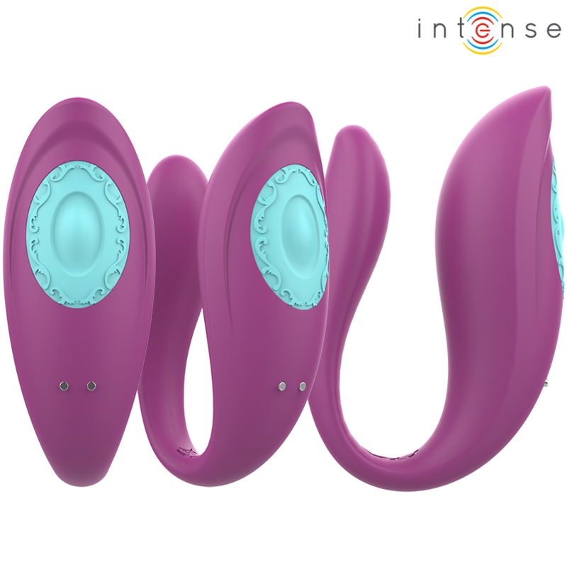 INTENSO - ANNIE ESTIMULADOR EM FORMA DE U E VIBRADOR ROXO CONTROLE REMOTO