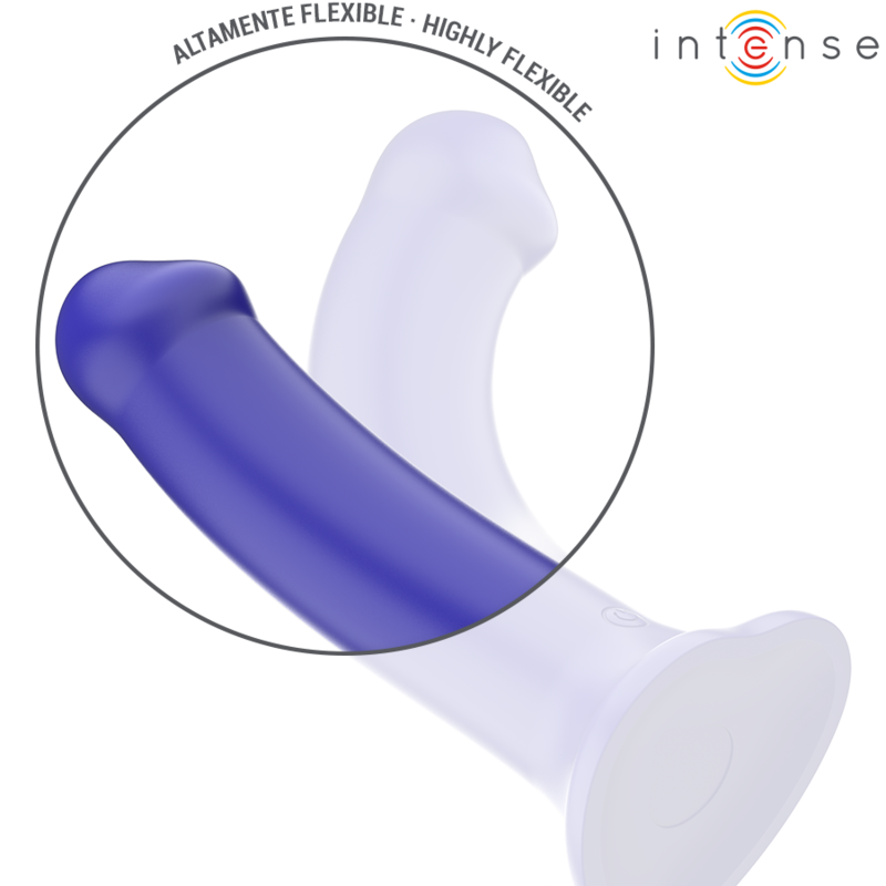 INTENSE - VIBRADOR VICTORIA COM VENTOSA 10 VIBRAÇÕES AZUL ESCURO CONTROLE REMOTO