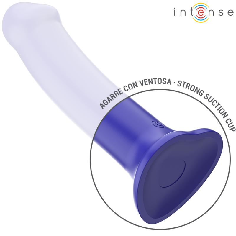 INTENSE - VIBRADOR VICTORIA COM VENTOSA 10 VIBRAÇÕES AZUL ESCURO CONTROLE REMOTO