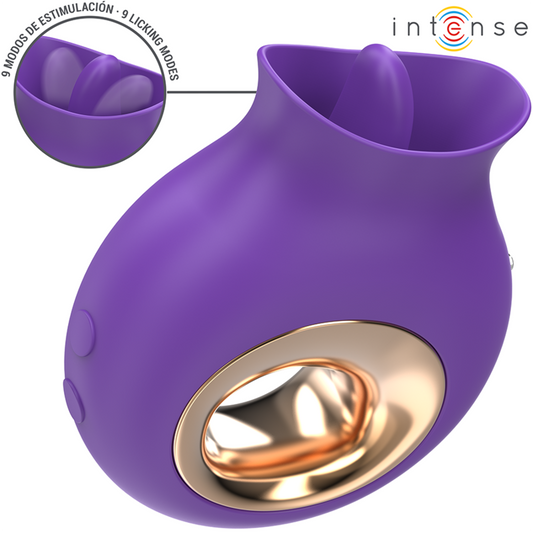 INTENSO - ESTIMULADOR DE CLITÓRIS TULI 9 VIBRAÇÕES E 9 OSCILAÇÕES ROXO