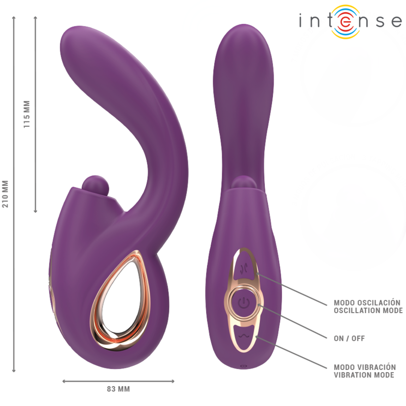 INTENSE - LALI MULTIFUNCTION G-SPOT VIBRATOR STIMULATION &amp; THRUST &amp; VIBRATION PURPLE