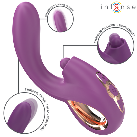 INTENSO - LALI MULTIFUNCIONAL VIBRADOR DE ESTIMULAÇÃO E IMPULSÃO E VIBRAÇÃO DO PONTO G ROXO