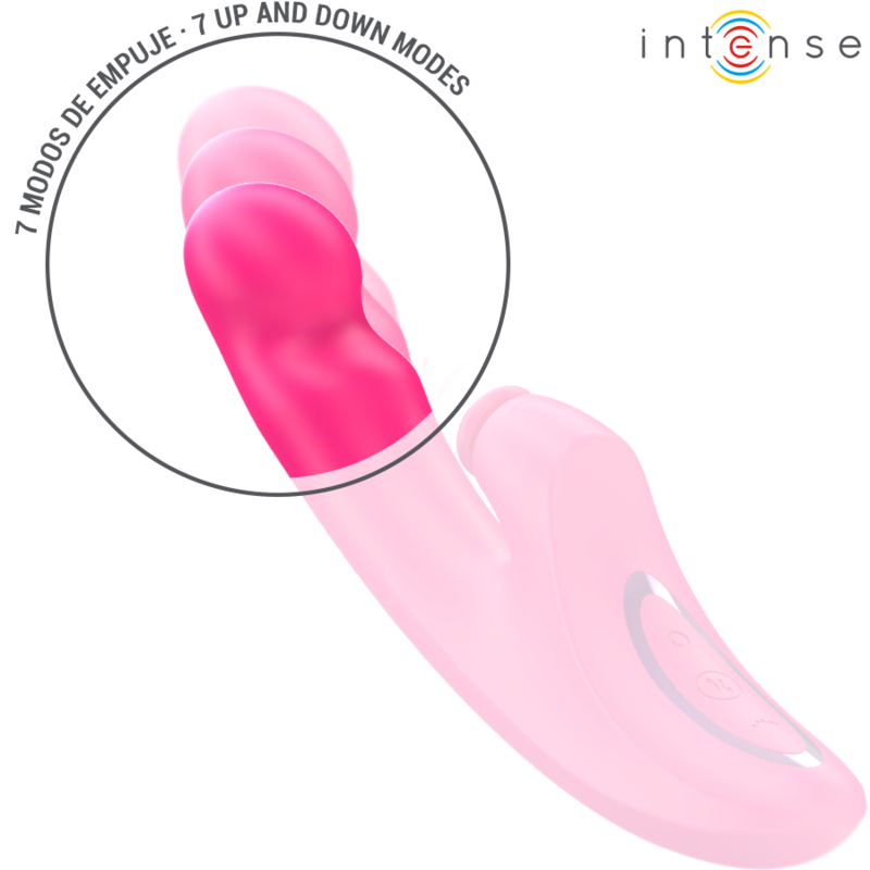 INTENSE - EMI VIBRADOR 13,5 CM MULTIFUNCIÓN 3 EN 1 10 VIBRACIONES ROSA