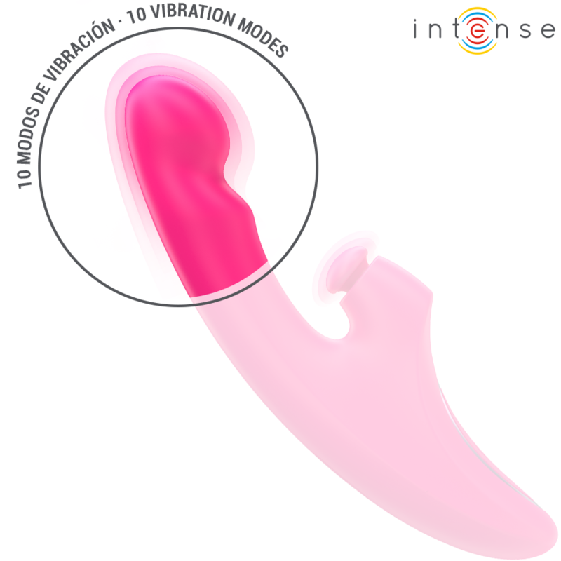 INTENSE - EMI VIBRADOR 13,5 CM MULTIFUNCIÓN 3 EN 1 10 VIBRACIONES ROSA