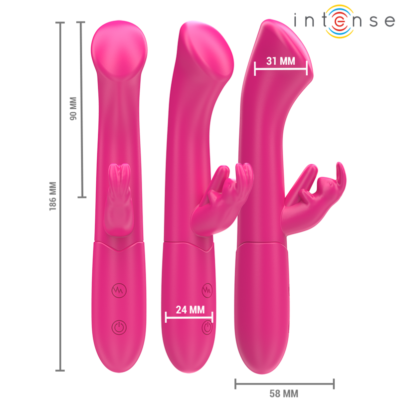 INTENSE - JULIETA VIBRATOR RABBIT 18.6 CM 10 VIBRATIONS PINK