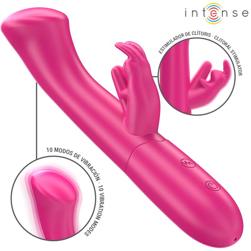 INTENSE - JULIETA VIBRATOR RABBIT 18.6 CM 10 VIBRATIONS PINK