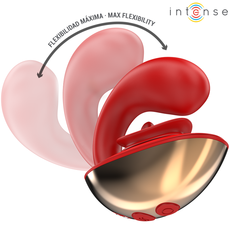 INTENSE - MARIAH VIBRADOR & ESTIMULADOR EN FORMA DE U 10 VIBRACIONES ROJO