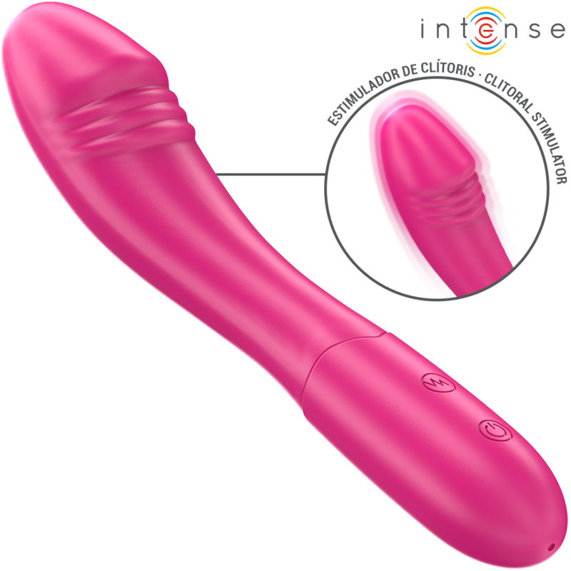 INTENSE - VIBRADOR BELINDA 19 CM FLEXÍVEL 10 VIBRAÇÕES ROSA