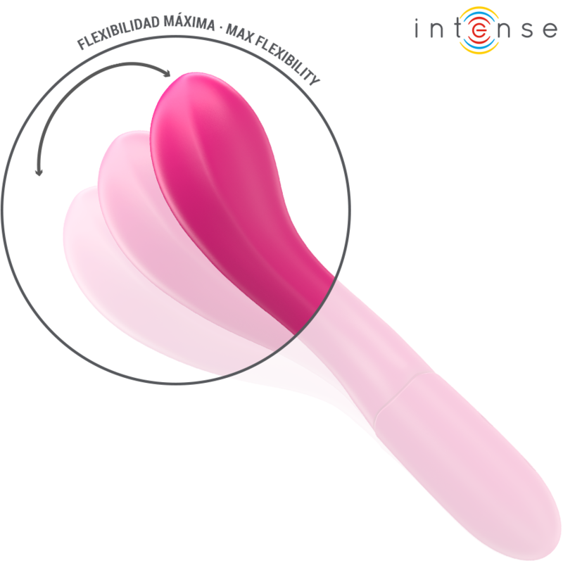 INTENSE - VIBRADOR LISETTE 19 CM FLEXÍVEL 10 VIBRAÇÕES ROSA