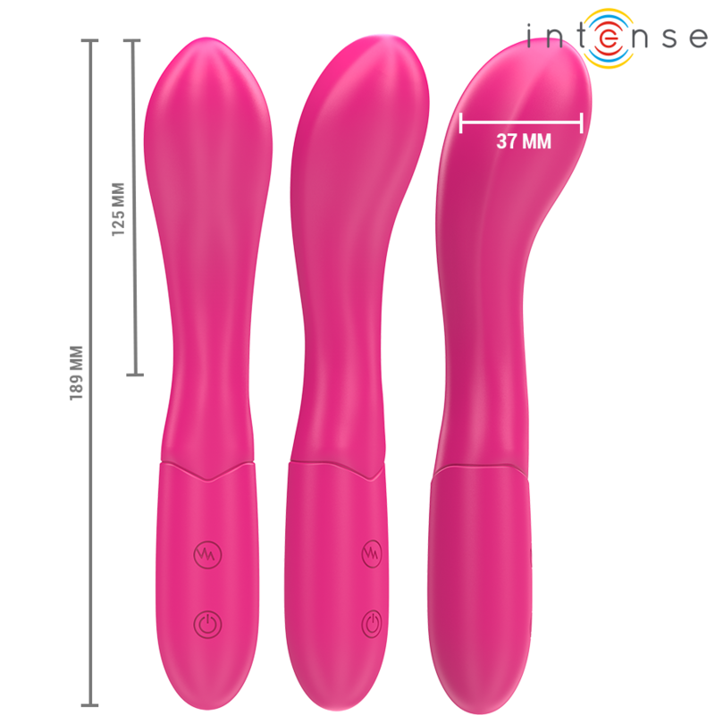 INTENSE - VIBRADOR LISETTE 19 CM FLEXÍVEL 10 VIBRAÇÕES ROSA