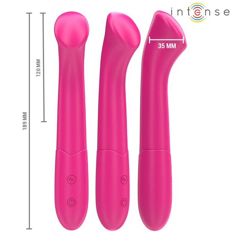 INTENSE - PATY VIBRATOR 19 CM FLEXIBLE 10 VIBRATIONS MODEL 2 PINK