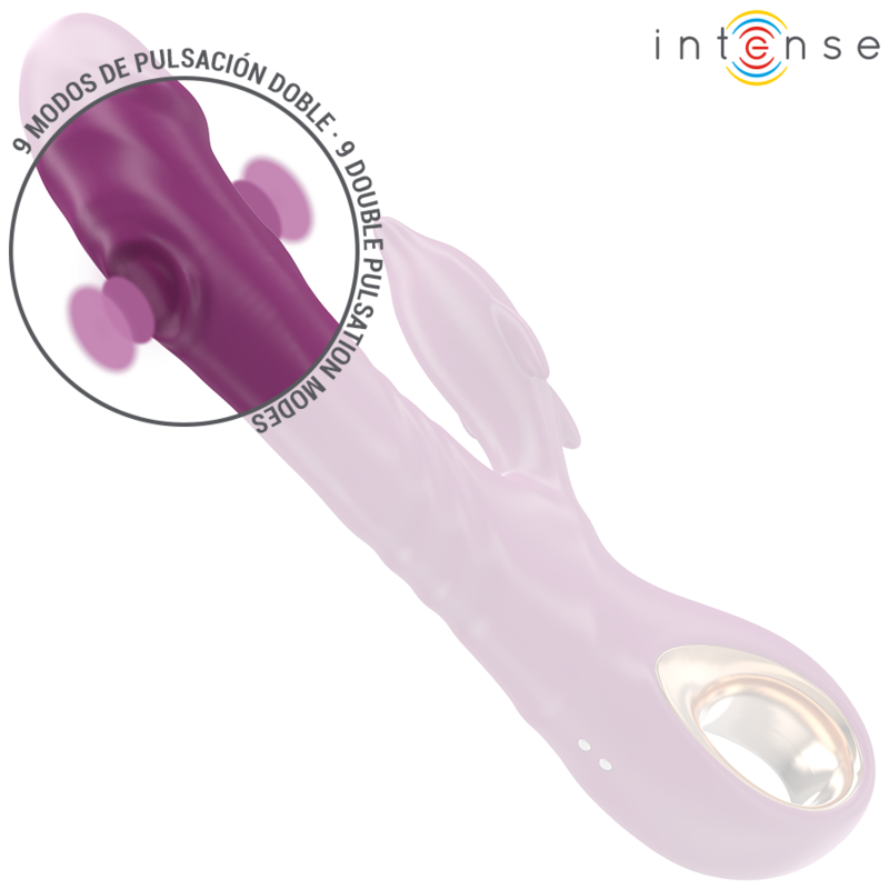 INTENSE - HALLE MULTIFUNCTION VIBRATOR WITH STIMULATING TONGUE IN THE SHAPE OF A PURPLE DOLPHIN