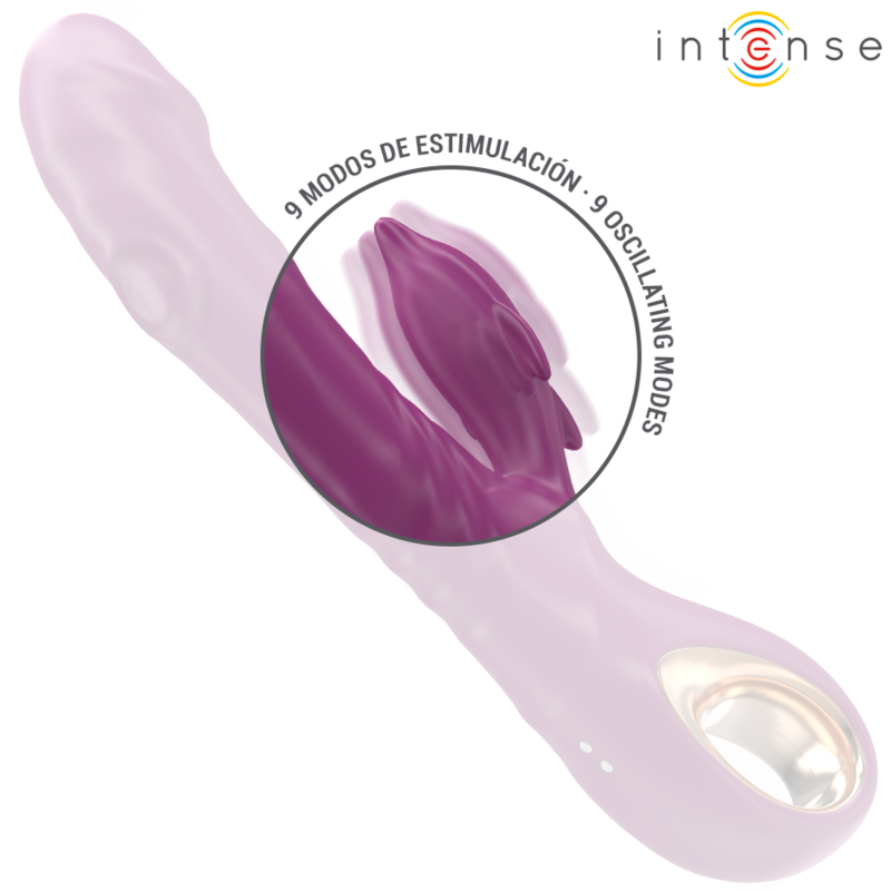 INTENSE - HALLE MULTIFUNCTION VIBRATOR WITH STIMULATING TONGUE IN THE SHAPE OF A PURPLE DOLPHIN