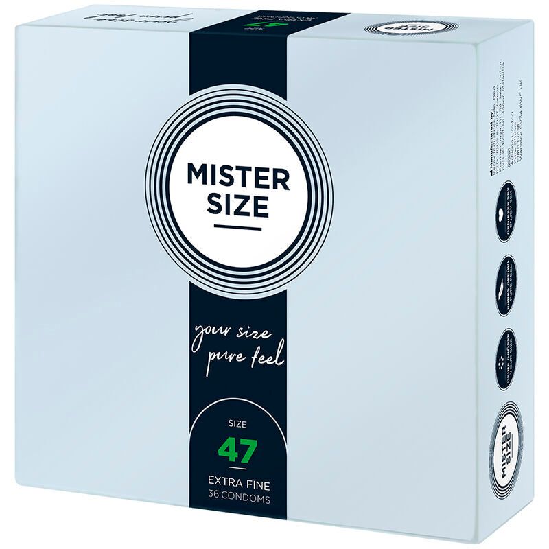 MISTER SIZE - PRESERVATIVOS TALLA XS 47 MM (36 UNIDADES)