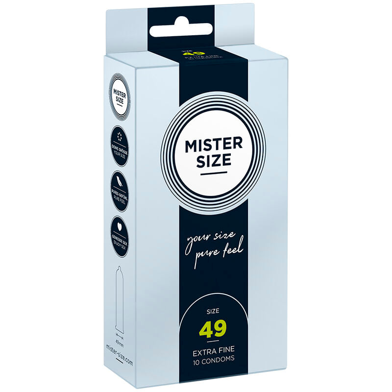 MISTER SIZE - PRESERVATIVOS TAMANHO S 49 MM (10 UNIDADES)