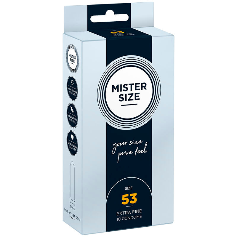 MISTER SIZE - PRESERVATIVOS TAMANHO M 53 MM (10 UNIDADES)