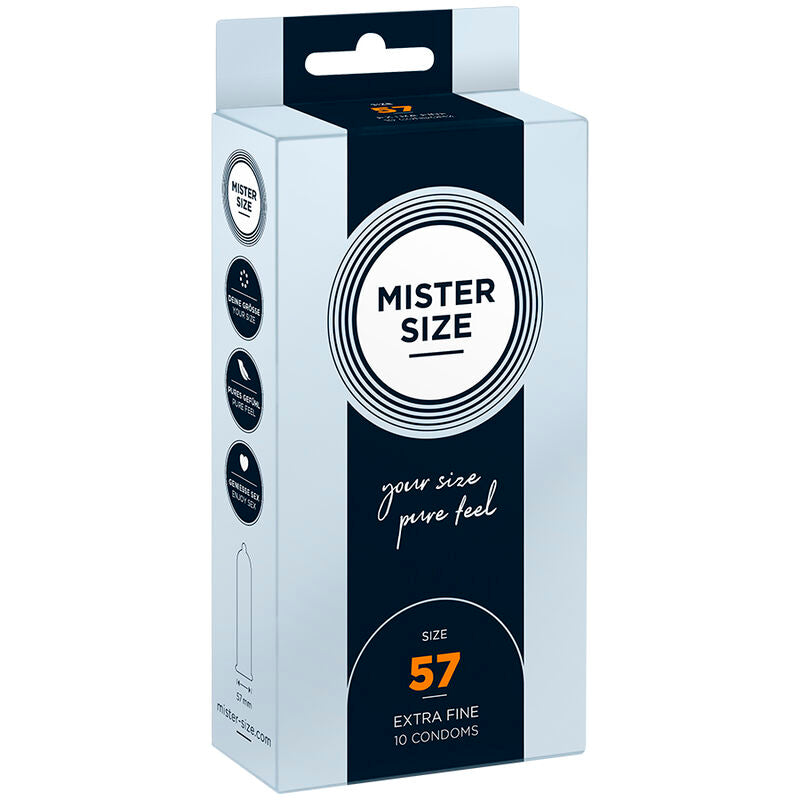 MISTER SIZE - PRESERVATIVOS TAMANHO L 57 MM (10 UNIDADES)