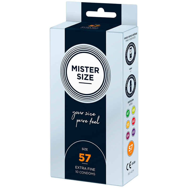 MISTER SIZE - PRESERVATIVOS TAMANHO L 57 MM (10 UNIDADES)