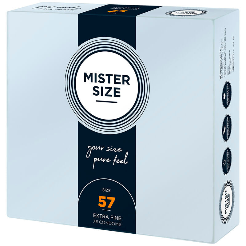 MISTER SIZE - PRESERVATIVOS TAMANHO L 57 MM (36 UNIDADES)