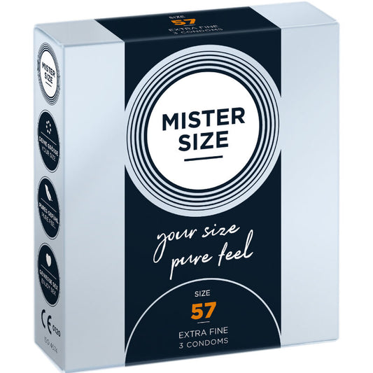 MISTER SIZE - PRESERVATIVOS TAMANHO L 57 MM (3 UNIDADES)