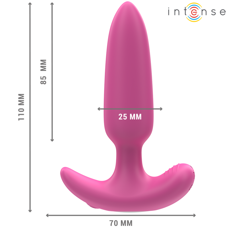 INTENSE - ROSS ANAL PLUG 10 VIBRATIONS PINK REMOTE CONTROL