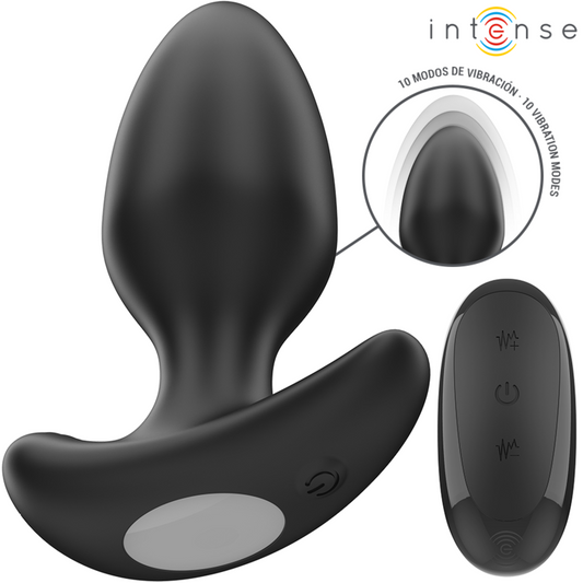 INTENSO - JOEY ANAL PLUG 10 VIBRAÇÕES PRETO CONTROLE REMOTO