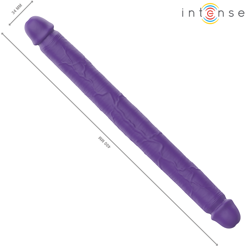 INTENSE - GUNTER DOUBLE VIBRATING DILDO 40 CM PURPLE REMOTE CONTROL