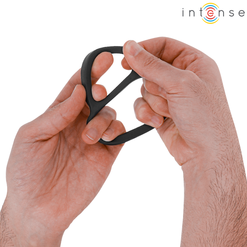 INTENSE - BOBBY DOUBLE PENIS RING BLACK SILICONE