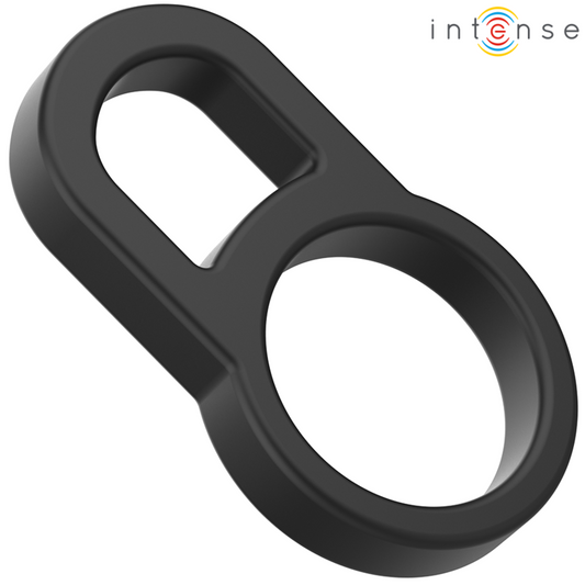 INTENSE - BOBBY DOUBLE PENIS RING BLACK SILICONE