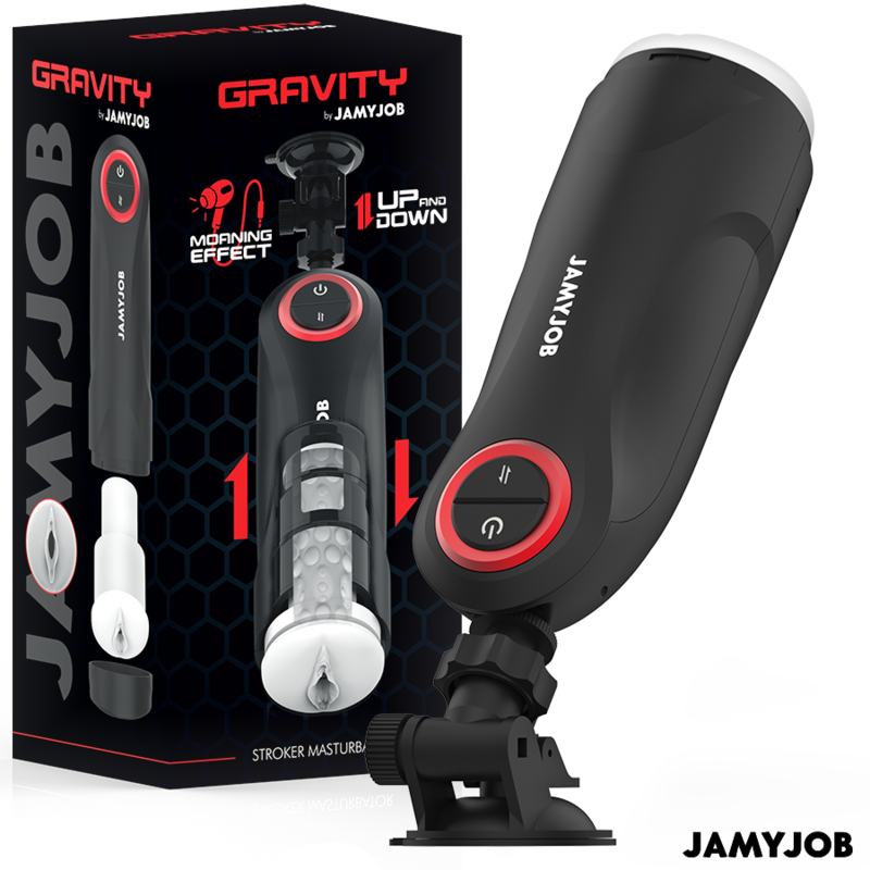 JAMYJOB - GRAVITY MASTURBADOR VAGINA AUTOMÁTICO 5 MODOS DE EMPUJE Y EFECTO SONIDO