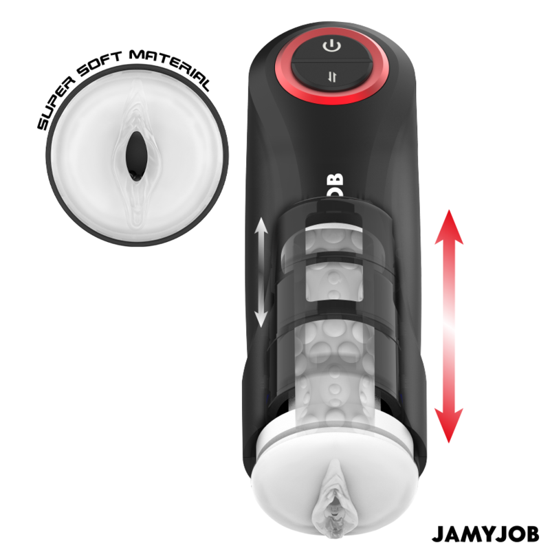 JAMYJOB - MASTURBADOR AUTOMÁTICO DE VAGINA POR GRAVIDADE 5 MODOS DE IMPULSO E EFEITO SONORO