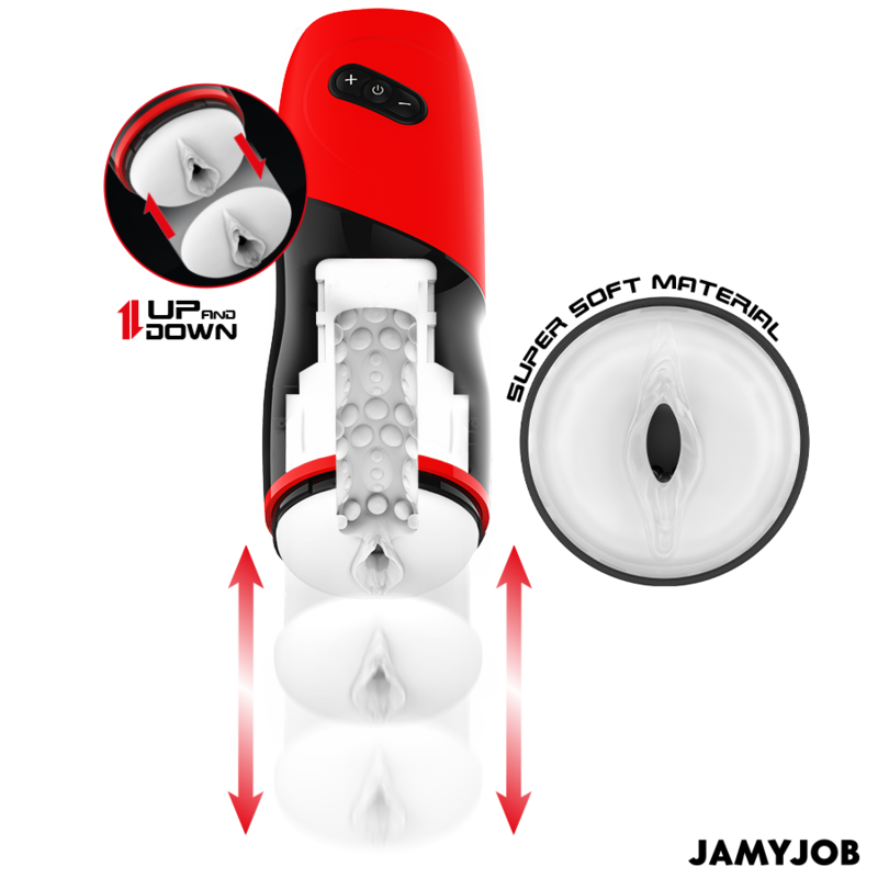 JAMYJOB - MASTURBADOR VAGINA AUTOMÁTICO XPEED 5 MODOS DE IMPULSO E EFEITO SOM