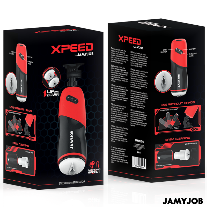 JAMYJOB - MASTURBADOR VAGINA AUTOMÁTICO XPEED 5 MODOS DE IMPULSO E EFEITO SOM