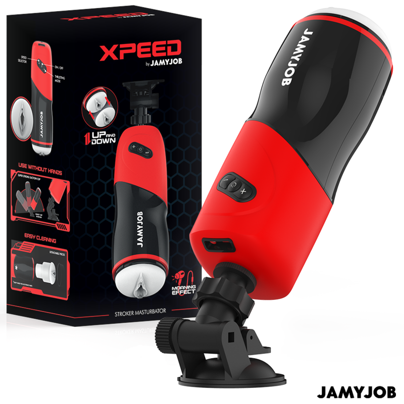 JAMYJOB - MASTURBADOR VAGINA AUTOMÁTICO XPEED 5 MODOS DE IMPULSO E EFEITO SOM