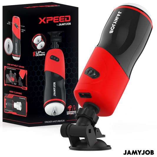 JAMYJOB - XPEED MASTURBADOR VAGINA AUTOMÁTICO 5 MODOS DE EMPUJE Y EFECTO SONIDO