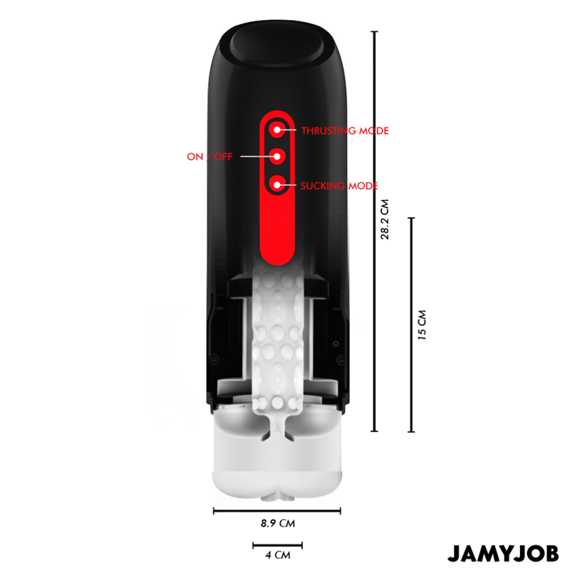 JAMYJOB - PHANTOM MASTURBADOR VAGINA AUTOMÁTICO 5 MODOS SUCCIÓN Y EMPUJE