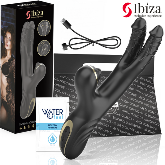 IBIZA - VIBRADOR CLITÓRICO RABITT HI-TECH PODEROSO E DUPLO ONDA DOIS DRAGÕES