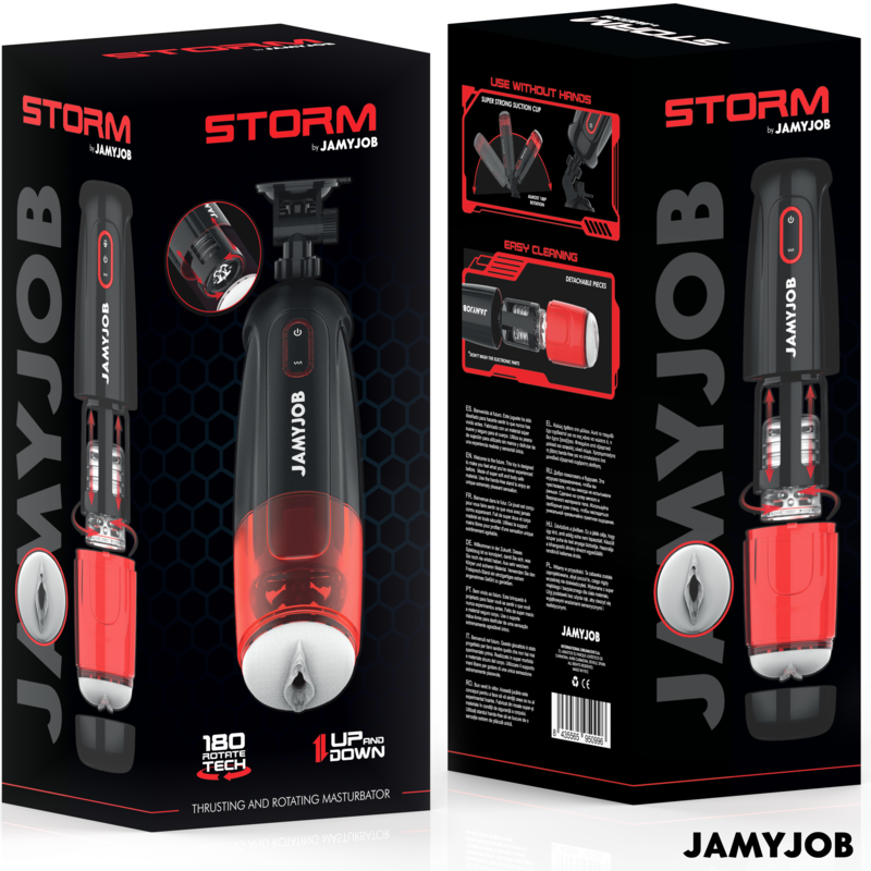 JAMYJOB - STORM MASTURBADOR VAGINA AUTOMÁTICO 10 MODOS ROTACIÓN Y EMPUJE