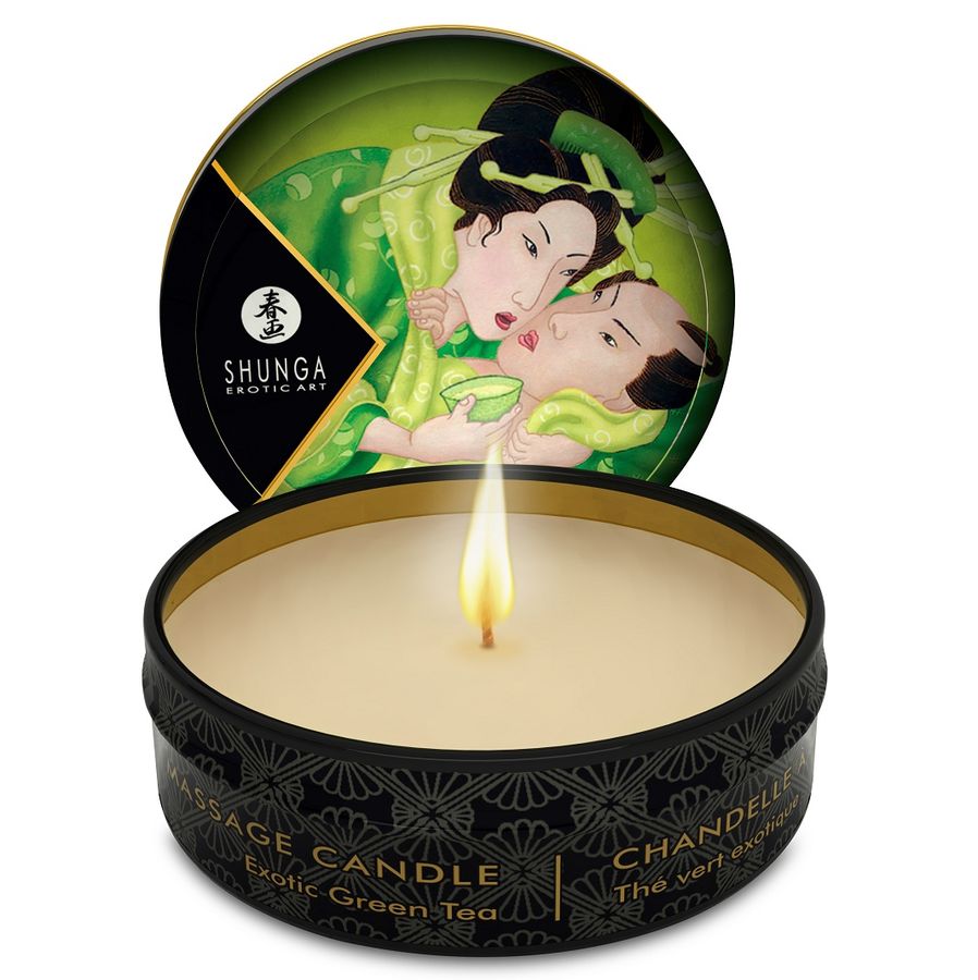 SHUNGA - MINI CARESS BY CANDELIGHT VELA MASAJE TÉ VERDE 30 ML