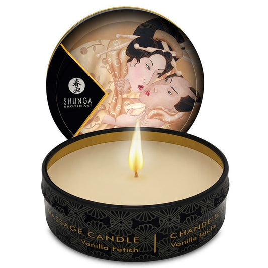 SHUNGA - MINI CARESS BY CANDELIGHT VELA DE MASSAGEM DE BAUNILHA 30 ML