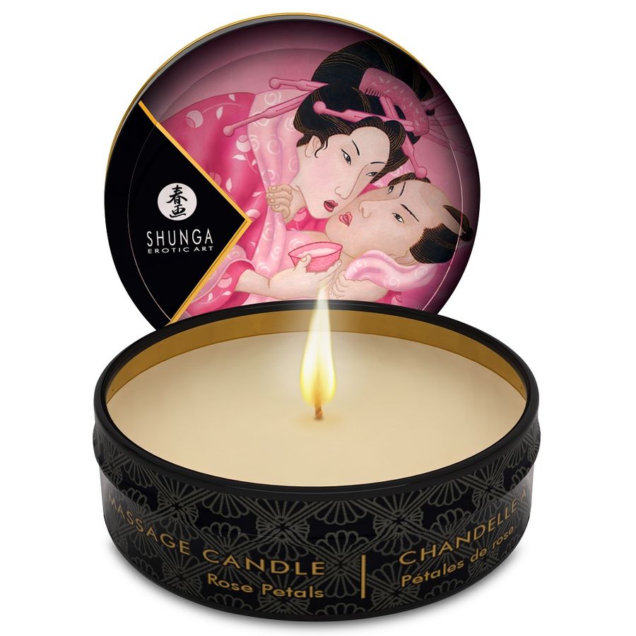 SHUNGA - MINI CARESS BY CANDELIGHT ROSAS VELA DE MASSAGEM 30 ML